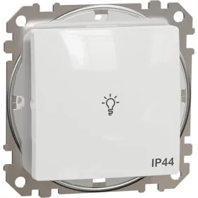   Schneider SDD211132 Sedna lámpajellel rugós IP44 fehér SDD egypólusú nyomó