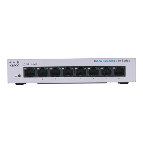 Neupravljani preklopnik Cisco CBS110-8T-D s 8 GbE LAN portova