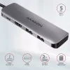 Axagon HMC-5 SuperSpeed ​​​​USB-C COMBO 5v1 HUB