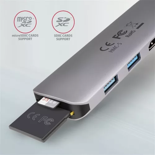 Axagon HMC-5 SuperSpeed ​​​​USB-C COMBO 5v1 HUB