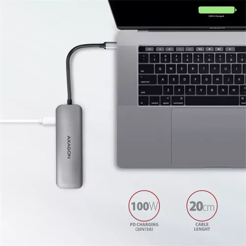 Axagon HMC-5 SuperSpeed ​​​​USB-C COMBO 5v1 HUB