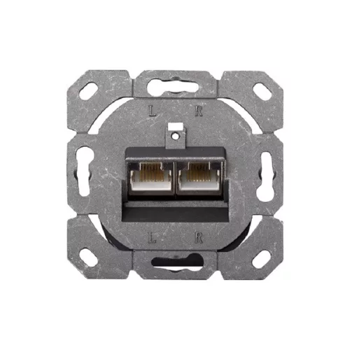 DIGITUS DN-9008-1 Cat.6A Klasse EA 2x RJ45 Unterputz-Wandsteckdose