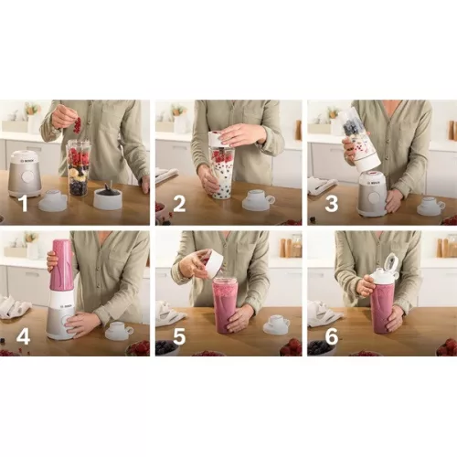 Bosch MMB2111T VitaPower Serie 0,6 l strieborný smoothie mixér