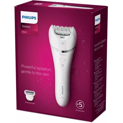 Epilátor Philips BRE710/00 Seria 8000 Satinelle Advanced Wet-Dry biely