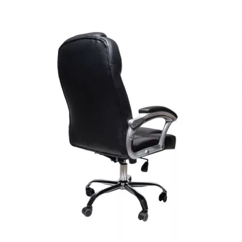 IRISOffice Revna crna tekstilno-kožna direktorska fotelja