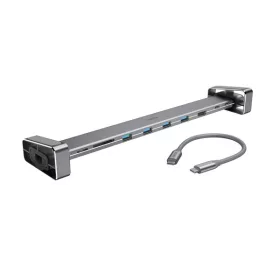   Hama 200103 strieborný USB 3.1 Type-C 9v1 HUB (USB 3.1, HDMI, LAN, USB-C, PD, SD)