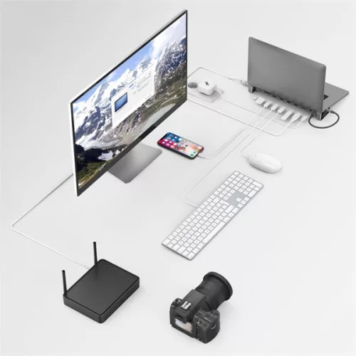 Hama 200103 strieborný USB 3.1 Type-C 9v1 HUB (USB 3.1, HDMI, LAN, USB-C, PD, SD)