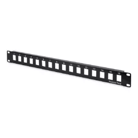   DIGITUS 19" 1HE 16-Port schwarzes modulares leeres Patchpanel