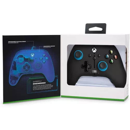 PowerA 1518817-01 Enhanced Xbox Series X|S/Xbox One/PC vezetékes fekete-kék kontroller ( E )