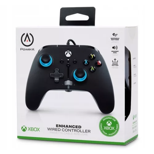 PowerA 1518817-01 Enhanced Xbox Series X|S/Xbox One/PC vezetékes fekete-kék kontroller ( E )