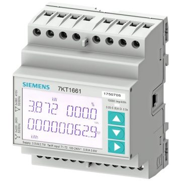   Siemens 7KT1662 SENTRON 7KT PAC1600 LCD 230 V Modbus RTU + MID/kalapsínre fogyasztásmérő