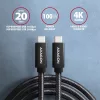 Axagon BUCM32-CM20AB USB-C 3.2 Gen 2 - USB-C 2 m čierny kábel