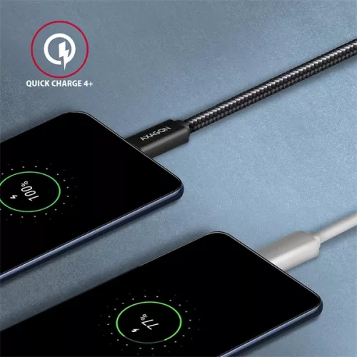 Axagon BUCM32-CM20AB USB-C 3.2 Gen 2 -  USB-C 2 m fekete kábel