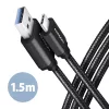 Axagon BUCM3-AM15AB USB-C 3.2 Gen 1 - USB-A 1,5 m čierny kábel