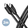 Axagon BUCM3-CM20AB USB-C 3.2 Gen 1 - USB-C 2 m čierny kábel