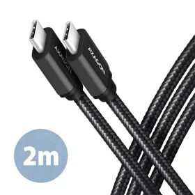   Axagon BUCM3-CM20AB USB-C 3.2 Gen 1 - USB-C 2 m čierny kábel