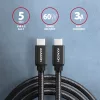 Axagon BUCM3-CM20AB USB-C 3.2 Gen 1 - USB-C 2 m čierny kábel