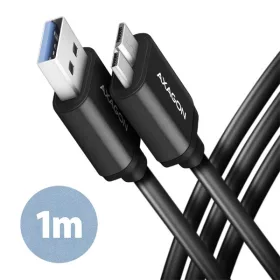   Axagon BUMM3-AM10AB micro USB 3.2 Gen 1 B - USB A 1 m čierny kábel
