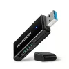 Axagon CRE-S2N Superspeed USB 3.2 Gen 1 Typ-A, schlanker SD/microSD-Kartenleser