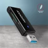 Axagon CRE-S2N Superspeed USB 3.2 Gen 1 Typ-A, schlanker SD/microSD-Kartenleser