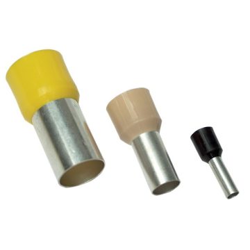   Tracon E125 10 mm2 L=27,5mm 100 db szigetelt vajszín érvéghüvely