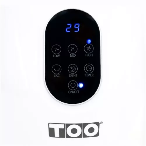 TOO FANB-50-101-W weiß, 21,5 cm, Geschwindigkeitsstufe: 3, 50 W, blattloser Ventilator