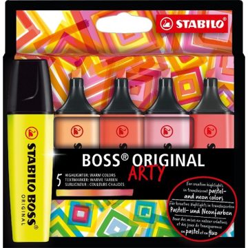   Stabilo BOSS ORIGINAL ARTY meleg színek 5 db/csomag szövegkiemelő készlet