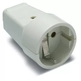   FAMATEL 2101 plastična 16A-250V krem ​​uzemljena pokretna utičnica