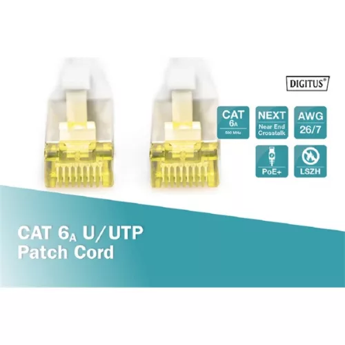 DIGITUS Cat.6A U/UTP PVC 3m graues Patchkabel