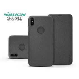   Nillkin NL164741 Sparkle Logo iPhone XS Max schwarze Hülle mit seitlicher Öffnung