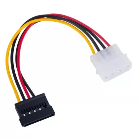 Prepojovací kábel Akyga 15cm Molex samec - SATA samica
