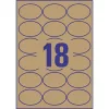 Avery 7103-25 63,5x42,3mm ovális újrahasznosított barna kraft etikett