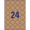 Avery L7105-25 40mm újrahasznosított barna kraft köretikett