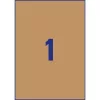 Avery L7109-25 210x297mm újrahasznosított barna kraft etikett