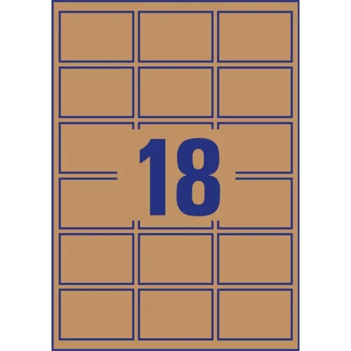 Avery L7110-25 62x42mm újrahasznosított barna kraft etikett