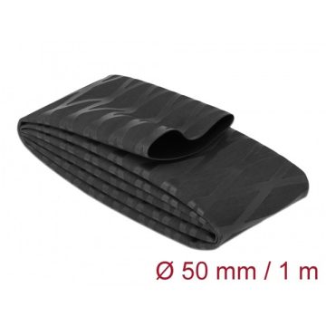   Delock 19607 1mx50mm csúszásmentes X-mintás fekete zsugorcső
