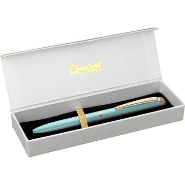   Pentel Energel BL2007PD-BOX 0,35mm pastell zöld test/kék tinta prémium fém rollertoll
