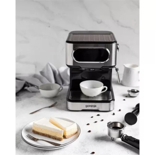 Espressor Gorenje ESCM15DBK v oțel inoxidabil - čierny