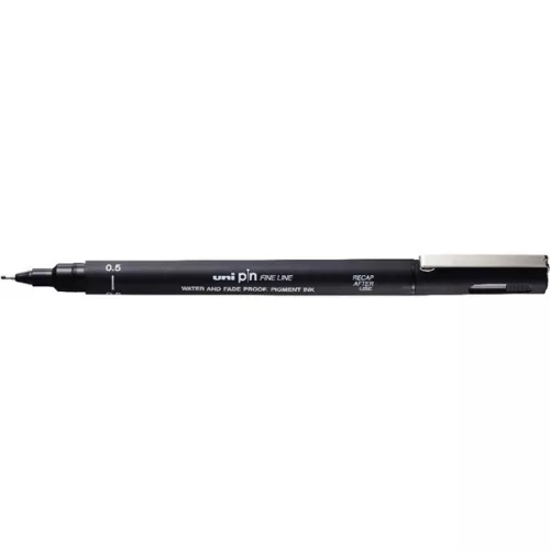 Uni PIN 0,5 mm fekete rajzmarker