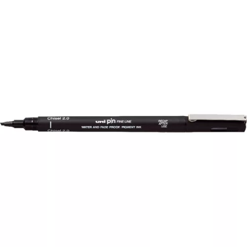 Uni PIN vágott hegyű 2 mm fekete rajzmarker