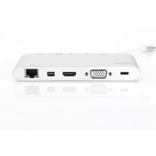 DIGITUS DA-70861 USB-C 11 portos univerzális notebook dokkoló állomás