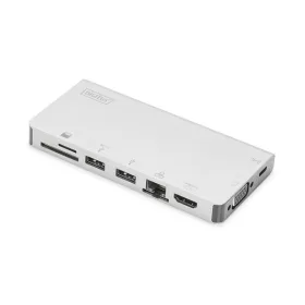   DIGITUS DA-70866 Cestovná univerzálna dokovacia stanica pre notebook s 8 portami USB-C