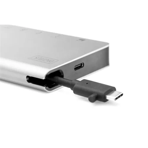 DIGITUS DA-70866 Cestovná univerzálna dokovacia stanica pre notebook s 8 portami USB-C