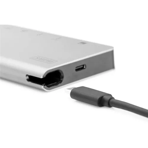 DIGITUS DA-70866 Cestovná univerzálna dokovacia stanica pre notebook s 8 portami USB-C