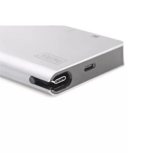 DIGITUS DA-70866 Cestovná univerzálna dokovacia stanica pre notebook s 8 portami USB-C