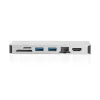 DIGITUS DA-70866 Cestovná univerzálna dokovacia stanica pre notebook s 8 portami USB-C