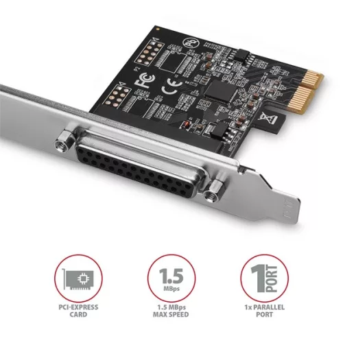 Axagon PCEA-P1N 1 ks paralelný port 1 linka PCI-Express karta