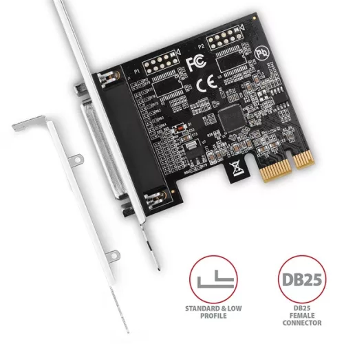 Axagon PCEA-P1N 1 ks paralelný port 1 linka PCI-Express karta