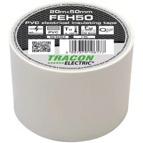 Tracon FEH50 50 mm x 20 m fehér szigetelőszalag