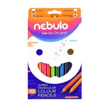   Nebulo jumbo háromszög alakú 12 db-os színes ceruza készlet